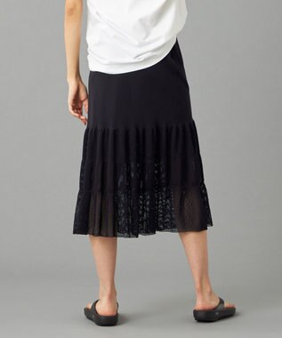 Chacott 【ノーソーイングニット】ティアードニットスカート ブラック