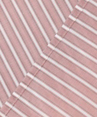 ANY SIS 【洗える】フェイクパールストライプ ブラウス ベージュストライプ