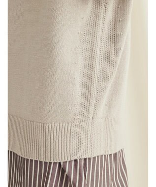 CRAFT STANDARD BOUTIQUE 洗える クルーネックニットベスト Gray Beige