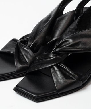BONTRE 【BONTRE/ボントレ】ツイストヒールサンダル ブラック