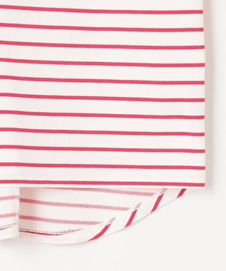 組曲 L プレーティング天竺バックタックボーダー カットソー オールドローズ系1