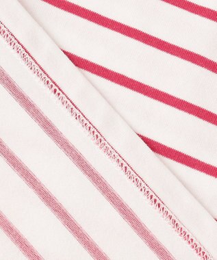 組曲 L プレーティング天竺バックタックボーダー カットソー オールドローズ系1