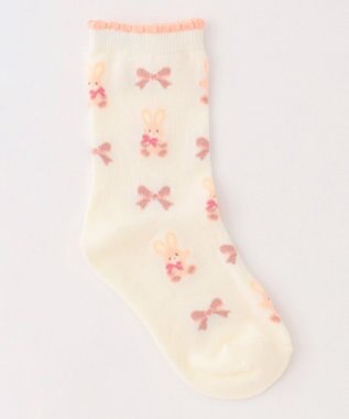 ANY KIDS 【3点セット】ソックス (イチゴウサギ) ローズ系