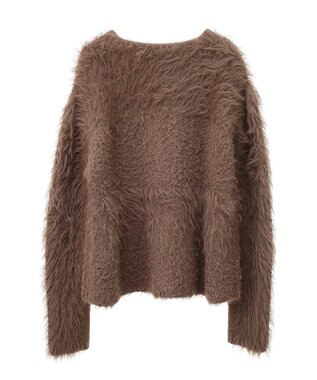 Green Parks ■ＥＳＣＡＲ　シャギーニットジャケット Brown