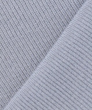 Feroux レーストリム ニット カーディガン スカイブルー系