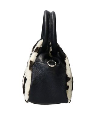 INTER-CHAUSSURES 【ANDREA CARDONE ITALI】異素材コンビハンドバッグ ブラックコンビ