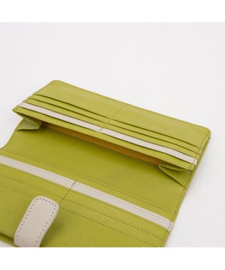 UNBILLION アトランタ ATLANTA / 牛革二つ折りカラーコンビ長財布 グリーン