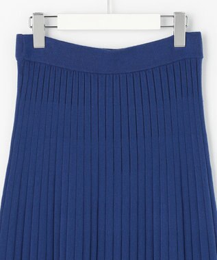 ANY SIS CICA加工 ニット フレア スカート ブルー