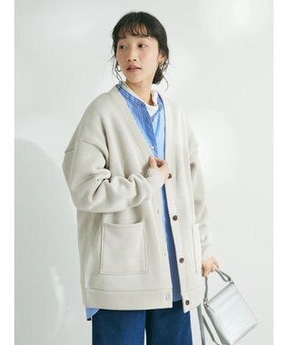 CRAFT STANDARD BOUTIQUE ニットフリースＶネックカーディガン Ivory