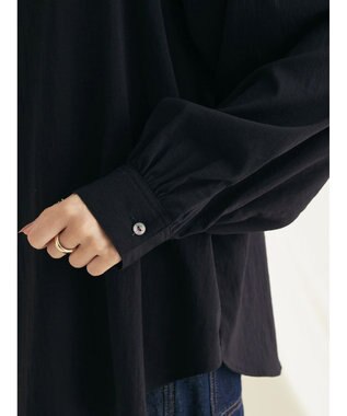 CRAFT STANDARD BOUTIQUE レーヨンデシンドルマンブラウス Black