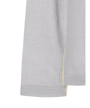 Green Parks 配色ステッチシアーリブプルオーバー Gray