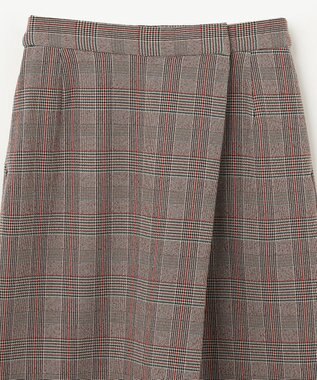 ANY 【ウエストゴム】ラップ風ガウチョパンツ オレンジ系3