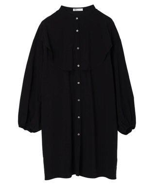 CRAFT STANDARD BOUTIQUE レーヨンデシンフリルチュニック Black