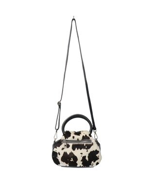 INTER-CHAUSSURES 【ANDREA CARDONE ITALI】異素材コンビハンドバッグ ブラックコンビ