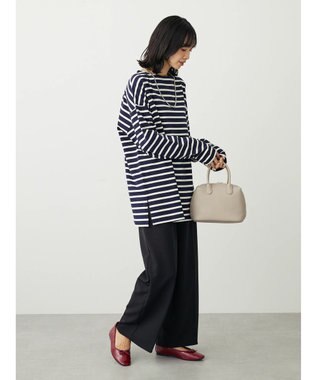 Green Parks ボーダーゆるチュニック Navy