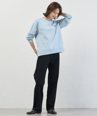 J.PRESS LADIES S 【WEB限定】ロゴ裏毛 スウェット サックス系