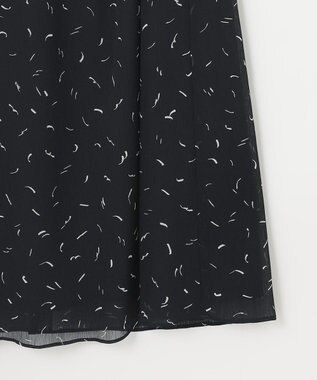 自由区 L 【洗える】ドローイングタッチプリント ワンピース ネイビー系5