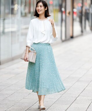 ANY SIS S エアリープリーツ スカート ミントベース