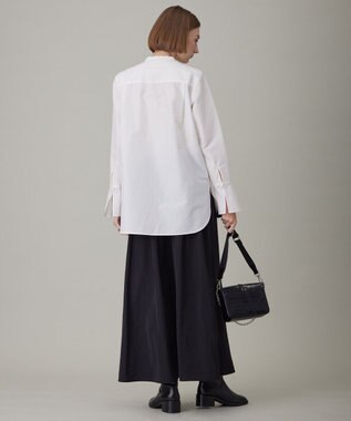 ICB L 【洗える】 トリアセコットンタイプライター シャツブラウス オフホワイト系