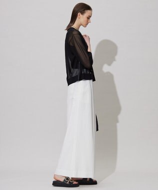 ICB 【洗える】ドライシアーカーディガン ブラック系