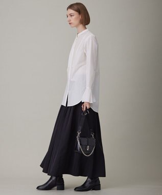 ICB L 【洗える】 トリアセコットンタイプライター シャツブラウス オフホワイト系