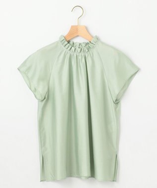 組曲 カールマイヤーハイネック ブラウス グラスグリーン系