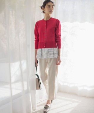 組曲 フラワーメタル ニット カーディガン チェリー