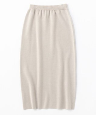 UNFILO 【洗える】ミラノリブスカート グレージュ