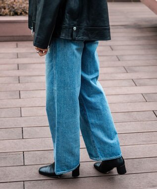 caqu スッキリ足長効果 ハイライズバギーシルエットデニム 3years