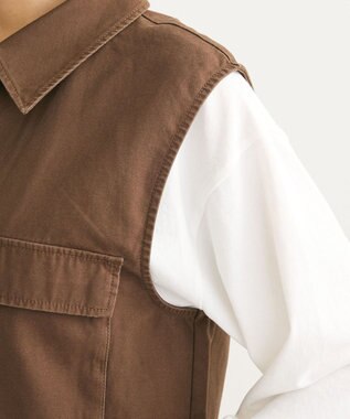 Green Parks ・ＳＵＧＡＲ　ＳＰＯＯＮ　ミリタリーショートベスト Brown