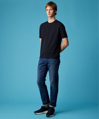 JOSEPH ABBOUD 【和紙ニット/日本素材・縫製/ 軽量/通気性/速乾性】和紙フライス Tシャツ ネイビー系