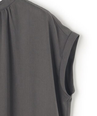 23区 S 【前後着用可能】フィブリルツイル ギャザー ワンピース グレー系