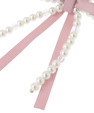 Maison de FLEUR パールリボン2SETクリップ Pink