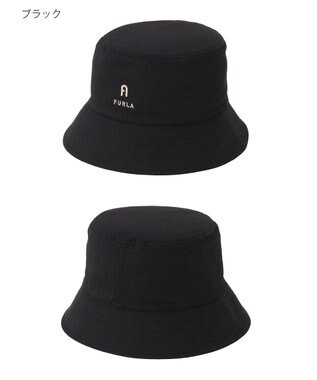 MOONBAT FURLA(フルラ)リバーシブルバケットハット 帽子 無地 UVカット 手洗い可能 ブラック