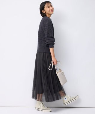 23区 【一部店舗限定/洗える】ハニカム ニット グレー系