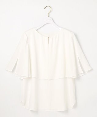 ANY SIS 【洗える】ケープフレアスリーブ ブラウス オフ