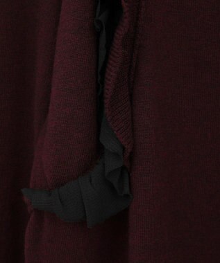 YECCA VECCA 【archive】ラッフルニットワンピース Bordeaux