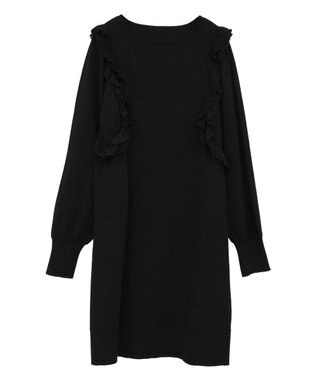 YECCA VECCA 【archive】ラッフルニットワンピース Dark Beige