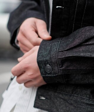 WEGO 【ユニセックス着用ITEM】リジットデニムジャケット デニムブラック