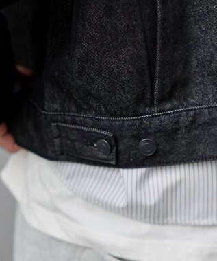 WEGO 【ユニセックス着用ITEM】リジットデニムジャケット デニムブラック