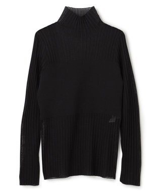 uncrave シアーニット コンビトップス ブラック