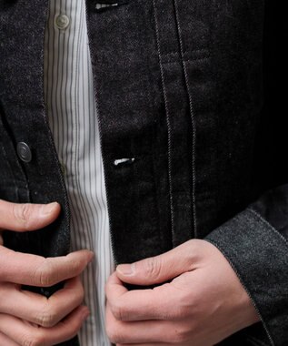 WEGO 【ユニセックス着用ITEM】リジットデニムジャケット デニムブラック