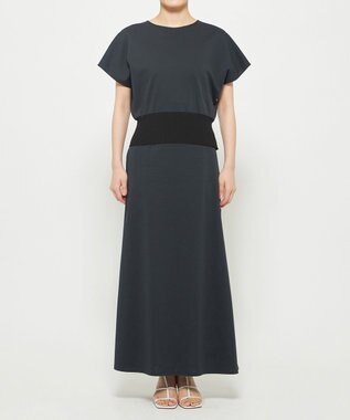 uncrave ダブルフェイスジャージー ドルマンスリーブリブトップス スレート