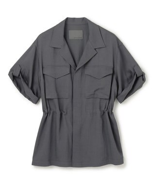 uncrave ドレープツイル ミリタリー ジャケット ブルーグレー