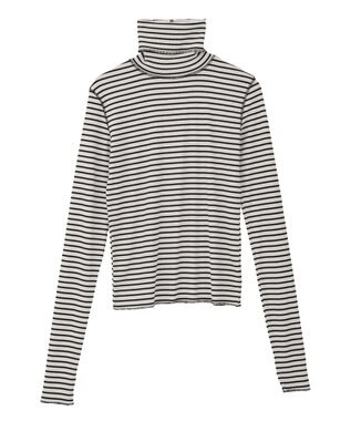 earth music&ecology リブタートルネックプルオーバー Border