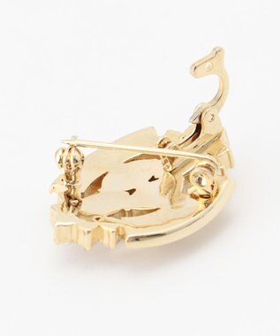 自由区 ビジューブローチ ネックレス ライトゴールド