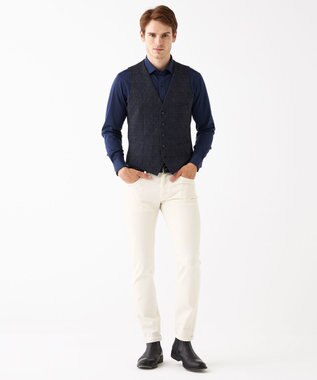 JOSEPH ABBOUD 【キングサイズ】コンパクトジャージーバーズアイ シャツ ダルブルー系