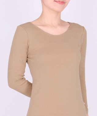 WACOAL 【極暖】 あったかインナー 8分袖 綿100％(身生地) 肌側起毛 しっかりあたたかい 長袖 レディース CLD395 /ワコール カラシ