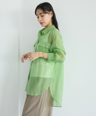 CRAFT STANDARD BOUTIQUE シアーハオリシャツ Light Gray