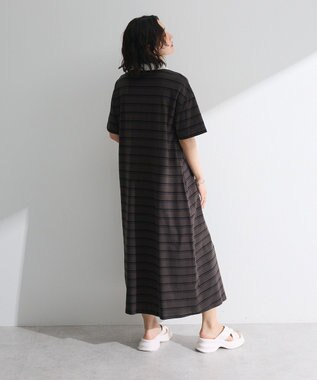 Green Parks ・ＳＵＧＡＲ　ＳＰＯＯＮ　ボーダーポロワンピース Charcoal Gray